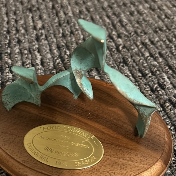 Sun Princess 1995 Inaugural Season Sculpture Four Soaring, Princess Cruise Lines - Picture 2 of 6